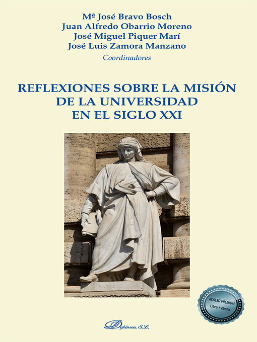Title details for Reflexiones sobre la misión de la universidad en el siglo XXI by María José Bravo Bosch - Available